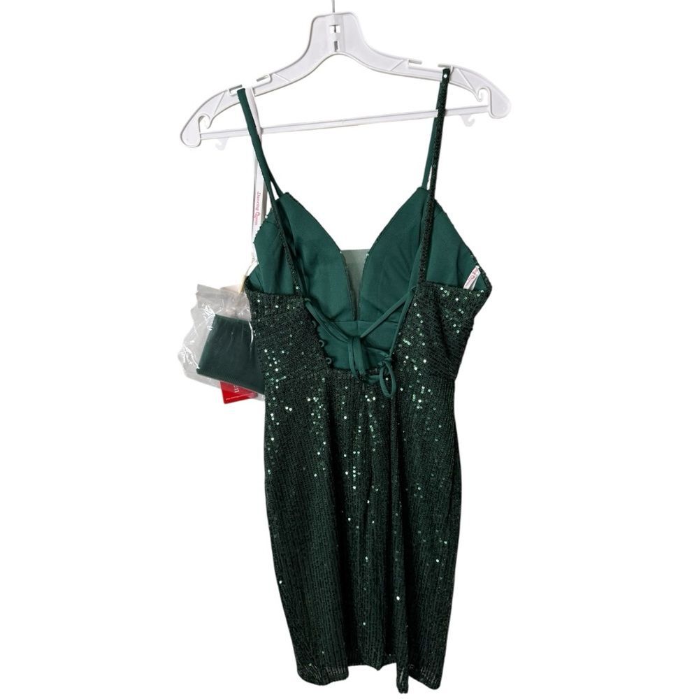 Dancing Queen Emerald Green Sequin Mini Dress XS - Picture 4 of 6